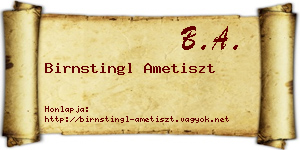Birnstingl Ametiszt névjegykártya